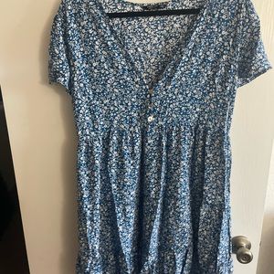 Floral Summer Dress W/ Button Details